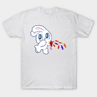 White candy Floofer-clear-eyed crazy rabbit T-Shirt